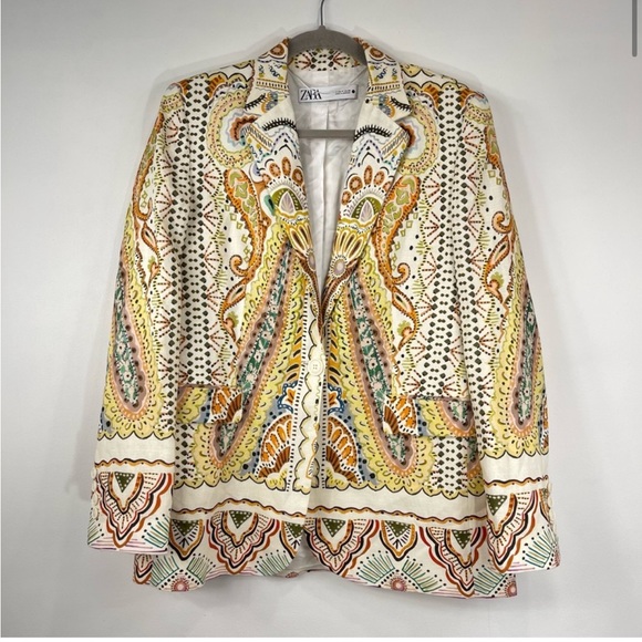 Zara printed blazer NWT XS - Picture 2 of 3
